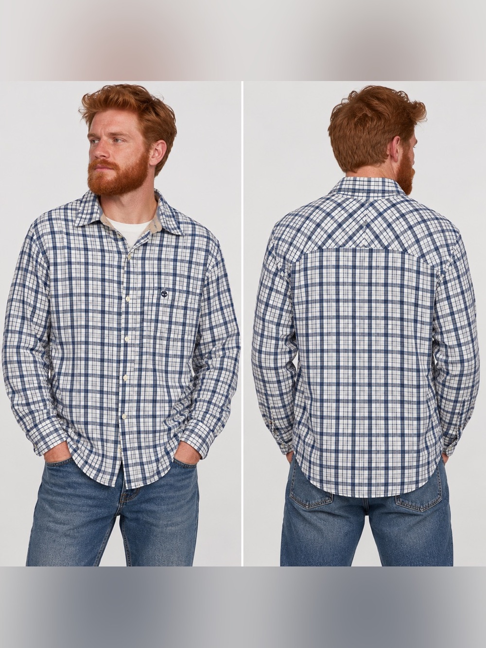 XL Timberland Earthkeepers Plaid Button-Down Shirt